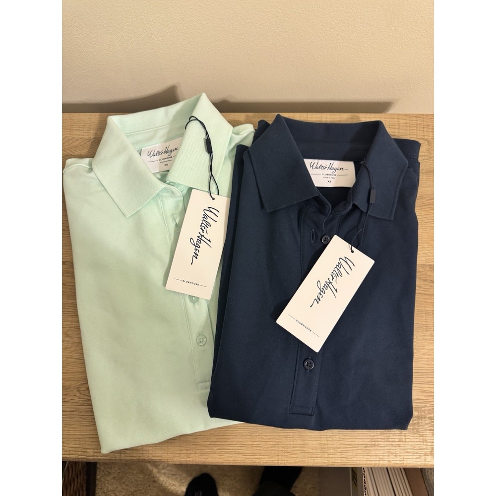 Walter Hagen Set Of 2 Clubhouse Pique Short Sleeve Polo‎ Women's  XS NWT